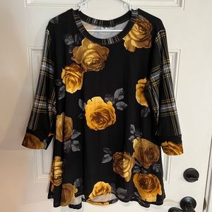 Mustard floral top
